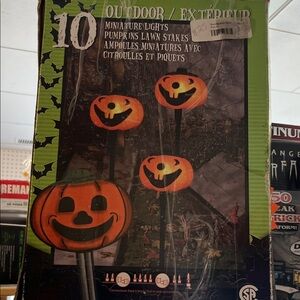 Outdoor Pumpkin Lawn Stakes - Orange
